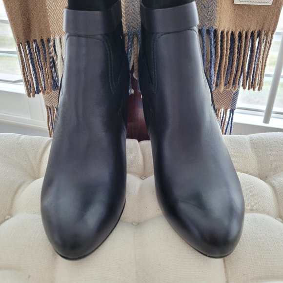 Ralph Lauren Collection Purple Label Boots Black Leather Suede Riding 6.5 B - Picture 3 of 10